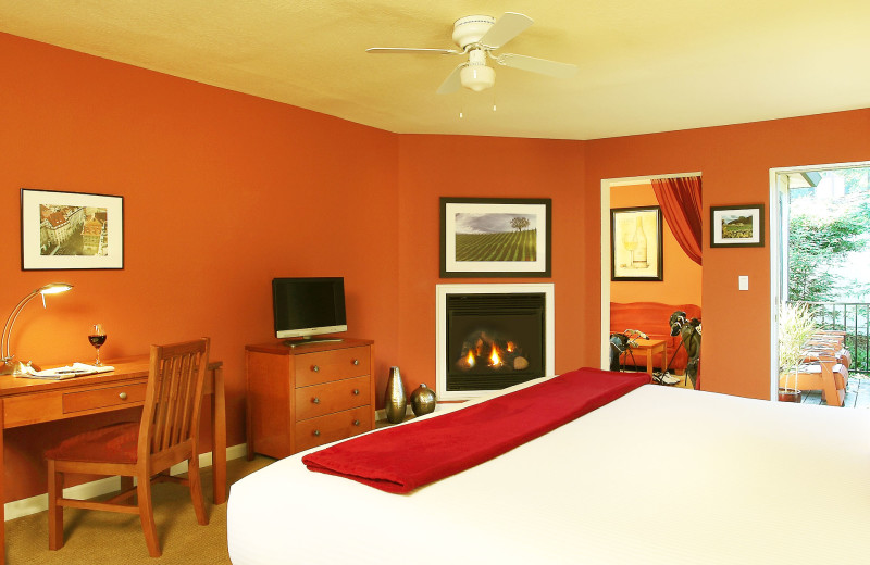 Guest room at West Sonoma Inn and Spa.