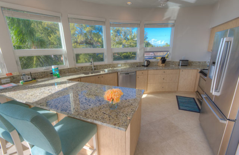 Rental kitchen at Anna Maria Vacations.