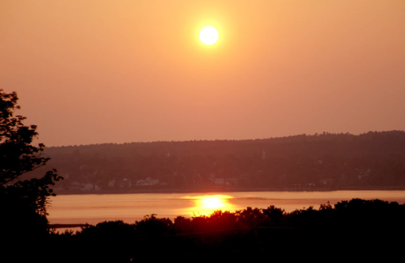 Sunset at Cod Cove Inn.
