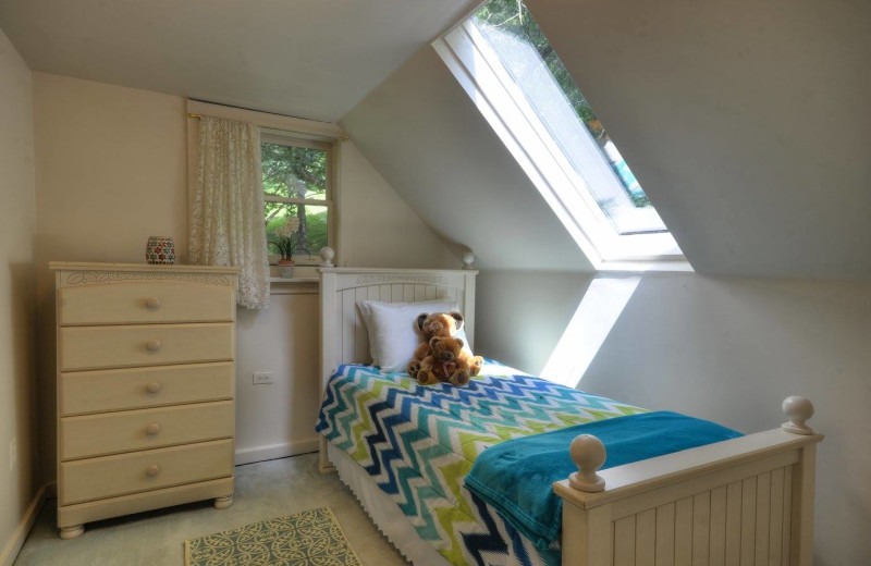 Rental bedroom at Smoky Mountain Cabins.