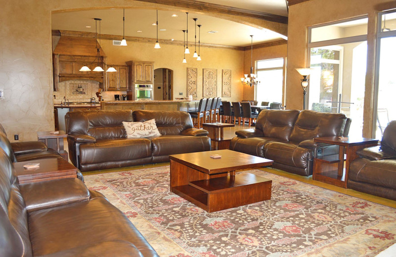 Rental living room at Log Country Cove.