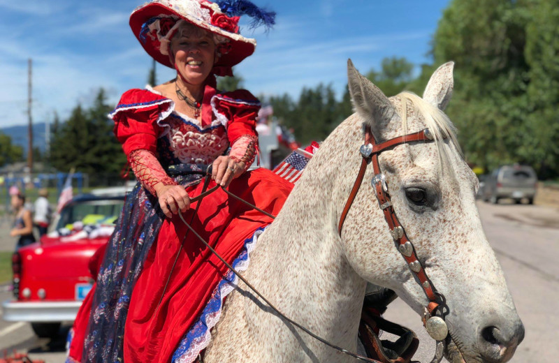 Holiday parade at Averill's Flathead Lake Lodge.