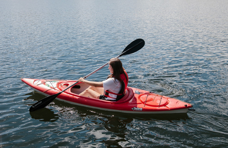 Recreational equipment at Heather Lodge include: canoes, kayaks, SUP boards and paddleboat.