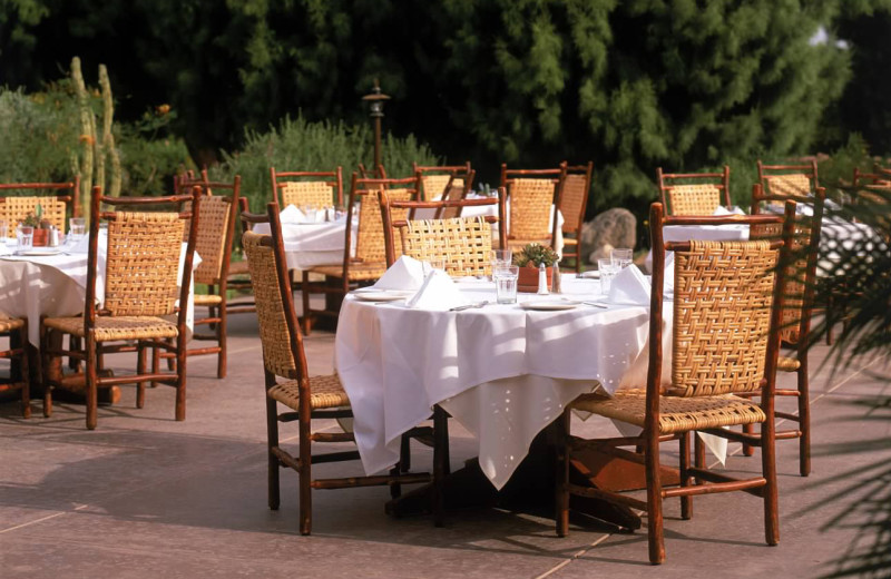 Outdoor dining at Smoke Tree Ranch.