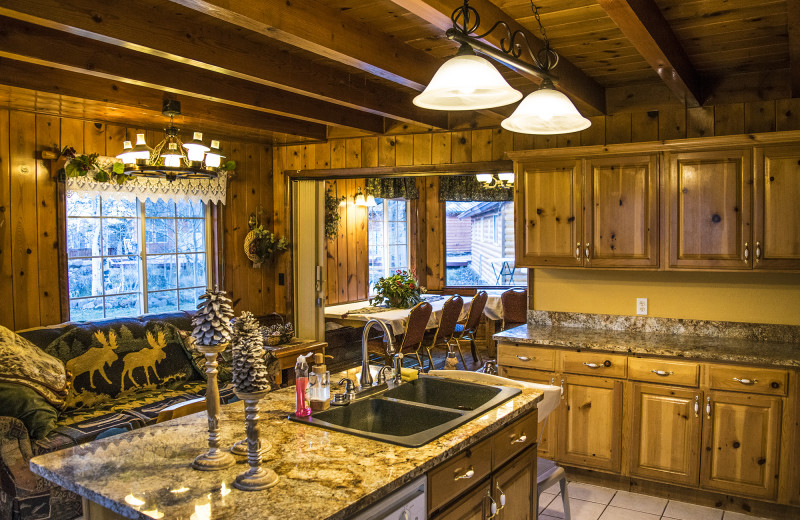 Kitchen at Alpine Forest Lodge.