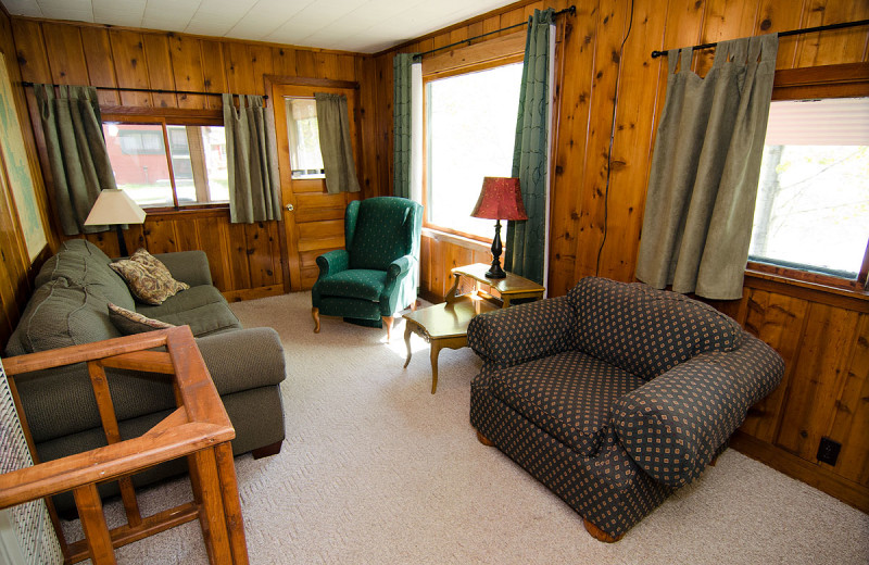 Cabin bedroom at Delta Lodge.