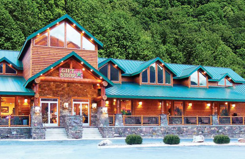 Gift shop exterior at Smoke Hole Caverns & Log Cabin Resort.