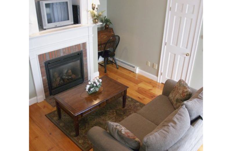 Sitting area at Essex Street Inn Newburyport.