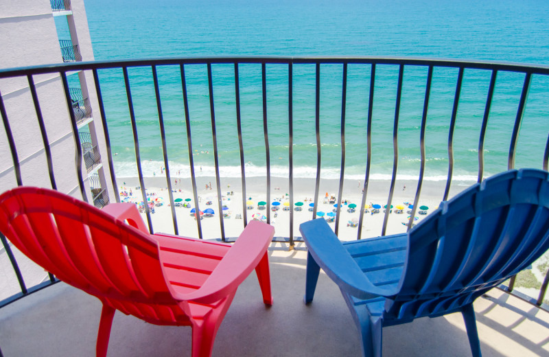 Balcony view of Palms Resort.