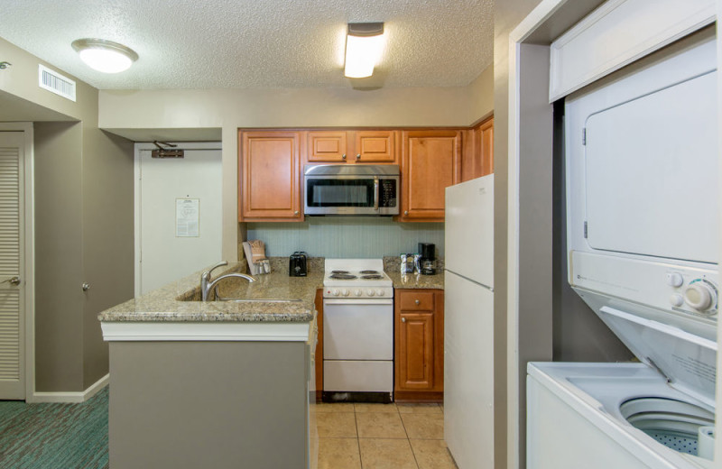 Guest kitchen at The Strand Resort Myrtle Beach.