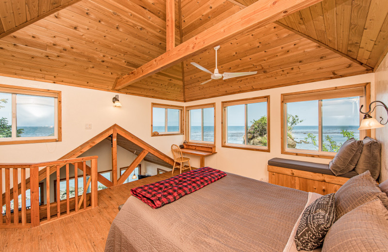Cottage bedroom at Chito Beach Resort.