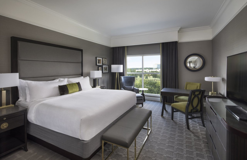 Guest room at The Ballantyne Hotel