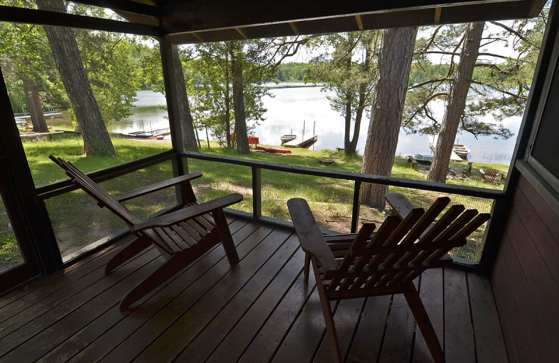 Cabin deck at Delta Lodge.