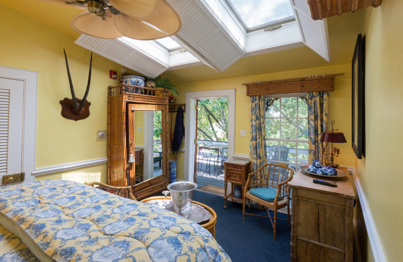 Guest room at Porches on the Towpath.