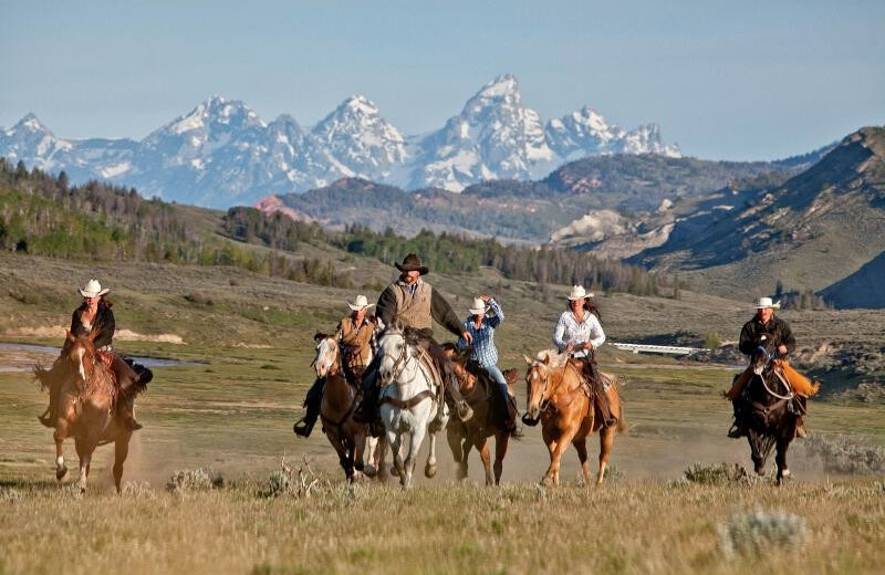 Horseback riding at Goosewing Ranch.