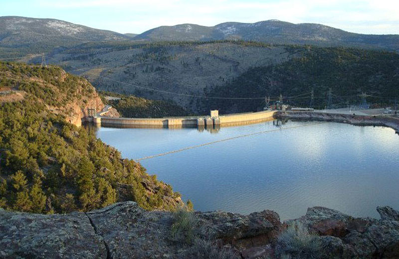 Lake view at Flaming Gorge Lodge.