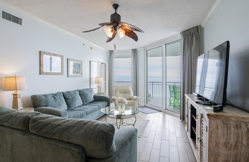 Rental living room at Palacio Perdido Key.q