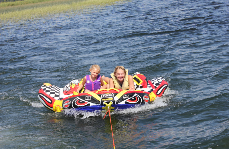 Tubing at Finn'n Feather Resort.