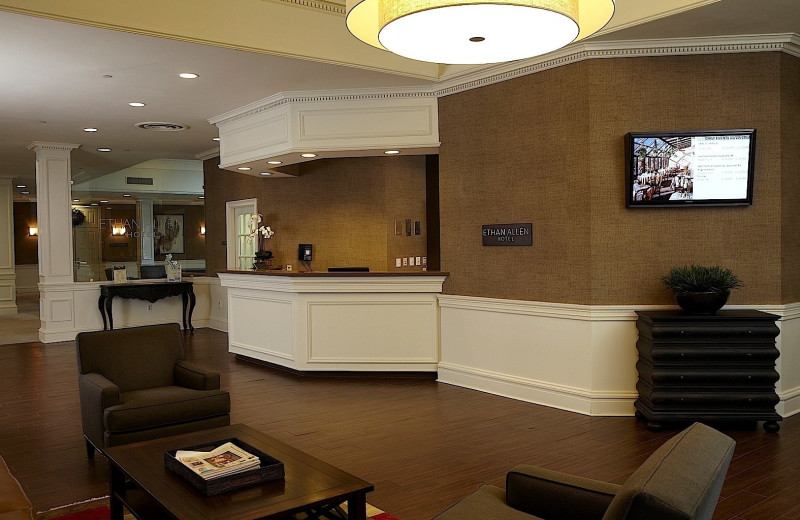 Lobby at Ethan Allen Hotel.