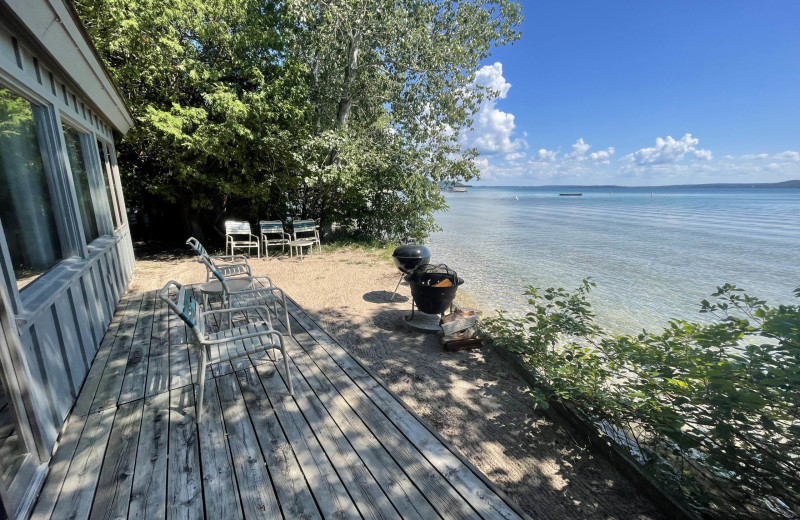 Cabin deck at Chimney Corners Resort.