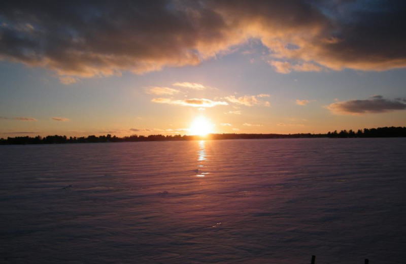 Beautiful sunset at Crimson Hue Resort.