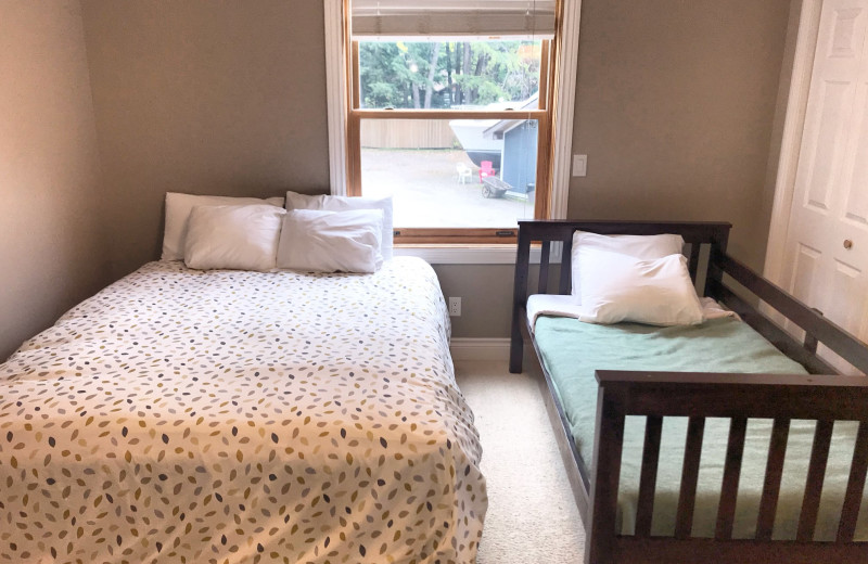 Cottage bedroom at Patterson Kaye Resort.