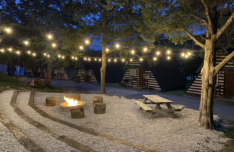 Patio at Calm Waters Resort.