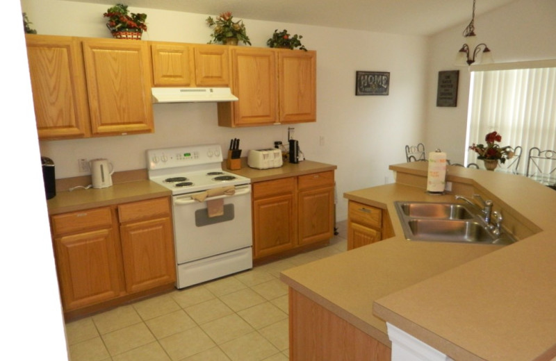 Rental kitchen at Florida Palms Vacation Villas