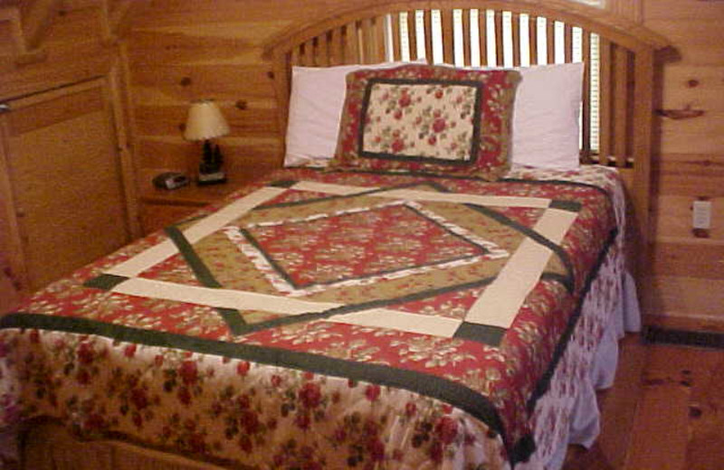 Cabin Bedroom at A Smoky Getaways