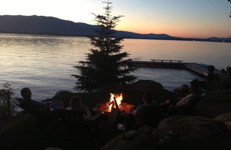 Campfire at Sleep's Cabins.