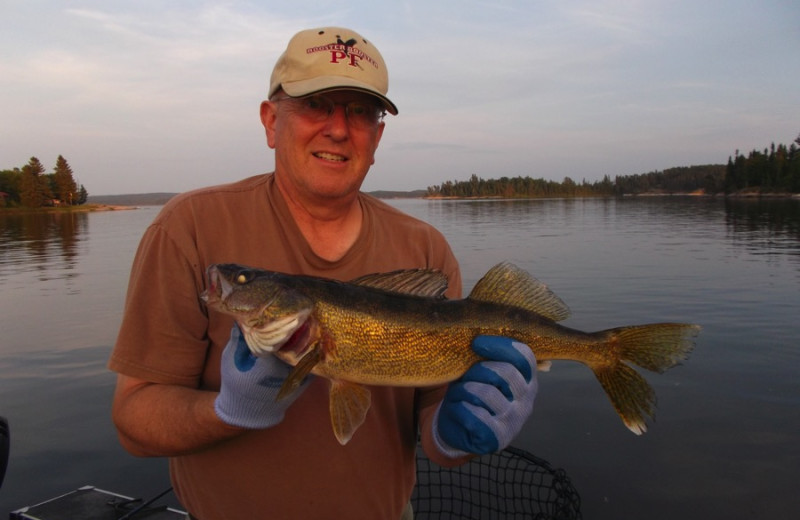 Fishing at Rough Rock Lodge.