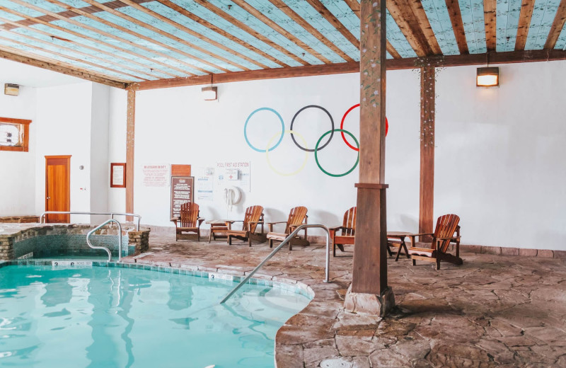 Indoor pool at Golden Arrow Lakeside Resort.