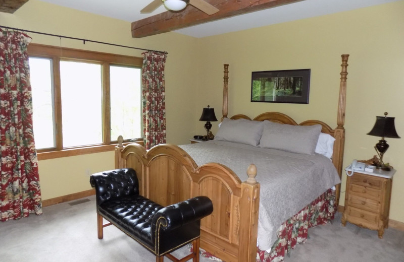Guest bedroom at Garland Lodge and Resort.