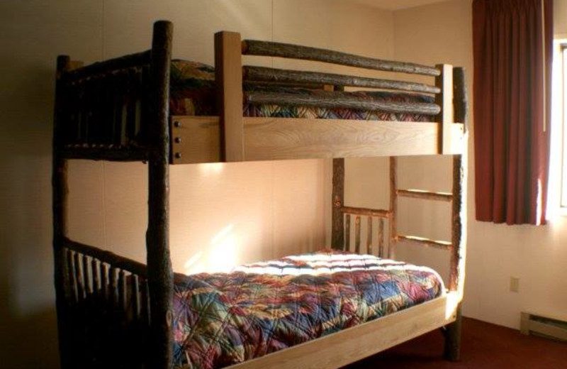 Bunk bed at Rushmore Express Inn & Family Suites.