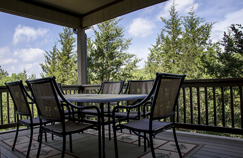 Rental deck view at Branson Vacation Houses.