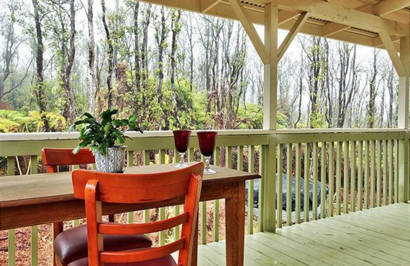 Vacation rental porch at Big Island Vacation Rentals.