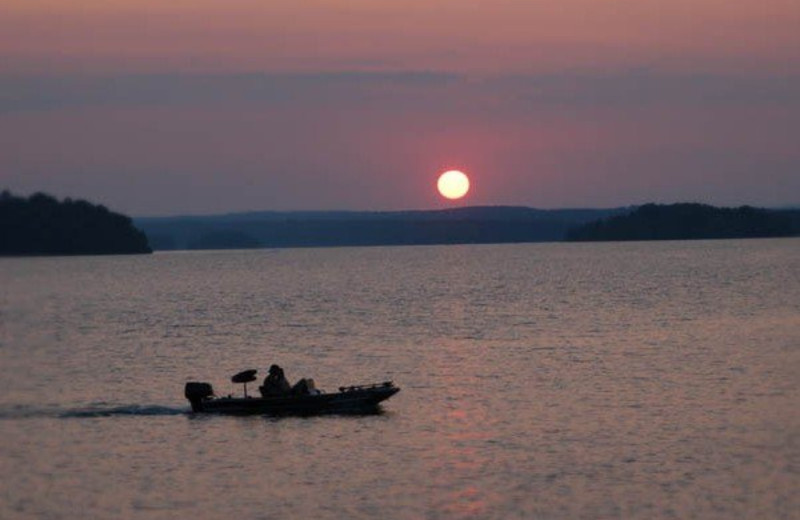 Lake fishing at Remember When Cabins.