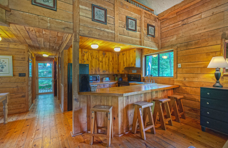 Rental kitchen at Premier Vacation Rentals @ Smith Mountain Lake.