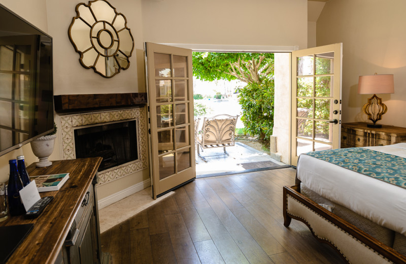 Guest room at The Chateau at Lake La Quinta.