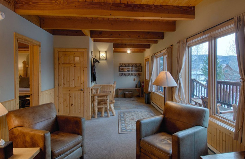 Guest living room at Vista Verde Ranch.