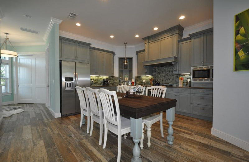 Rental kitchen at Lizzie Lu's Island Retreat.