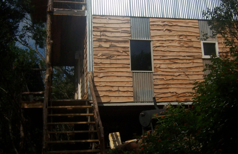 Cabin exterior at Creekside Camp & Cabins.