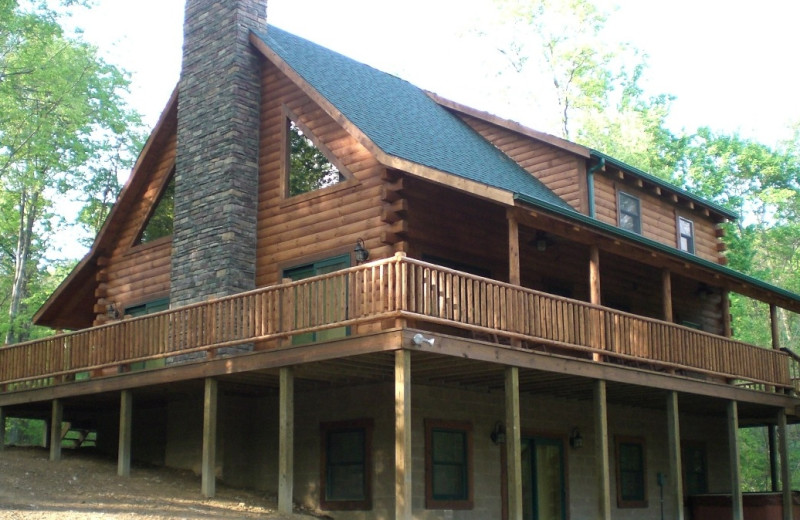 Cabin exterior at Corban Cabin Getaways.