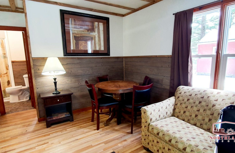 Cabin interior at Northland Resort.