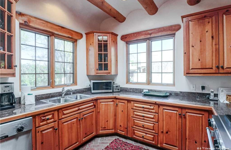 Rental kitchen at Vacation Rental Pros - Santa Fe.