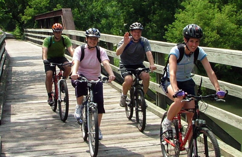 Biking at Stone Mill Hotel and Suites.