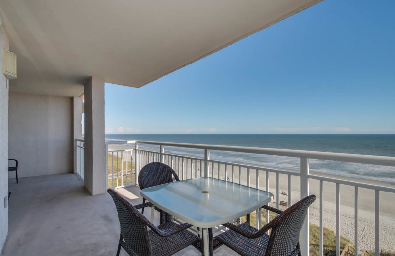 Rental balcony at North Beach Vacation Rentals.