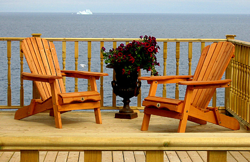 Deck view at Elizabeth J Cottages.