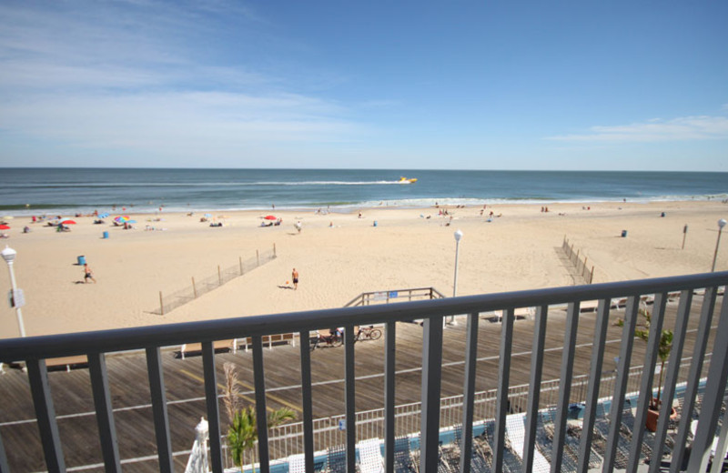 Deck view from Flagship Oceanfront Hotel Ocean City.