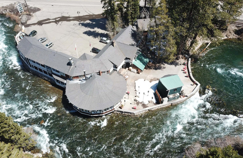 Aerial view of River Ranch Lodge.